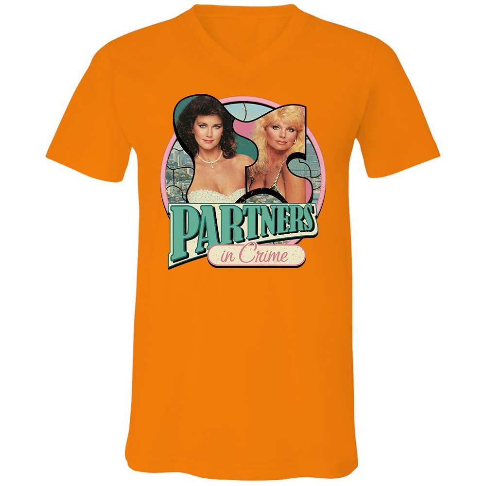 Unisex V-Neck T-Shirt - WBL6W3FH - Orange - 7