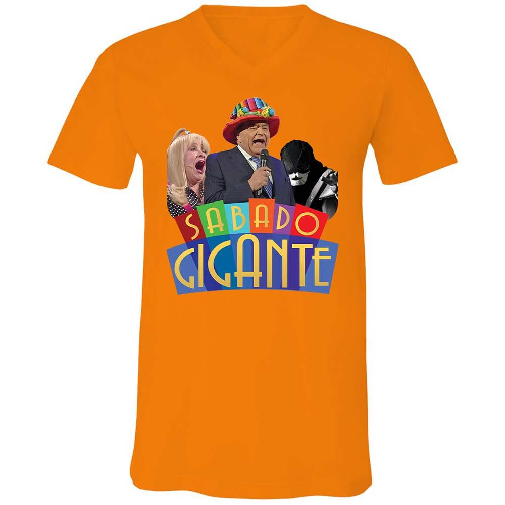 Unisex V-Neck T-Shirt - UCS1DPUX - Orange - 7