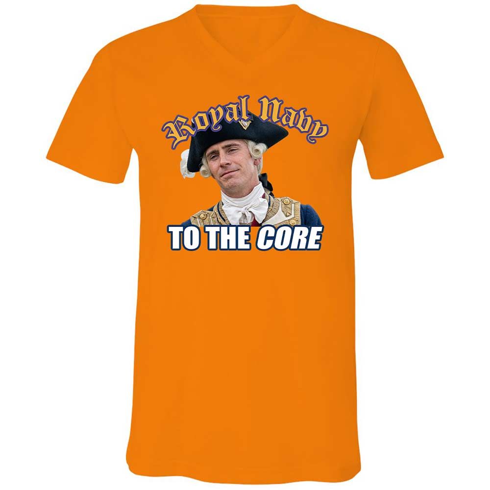 Unisex V-Neck T-Shirt - 5KXZKP8M - Orange - 7