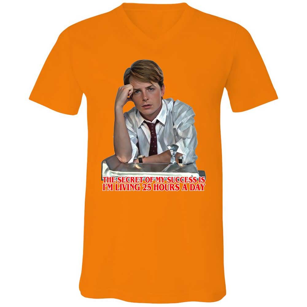 Unisex V-Neck T-Shirt - 99Q39PWJ - Orange - 7