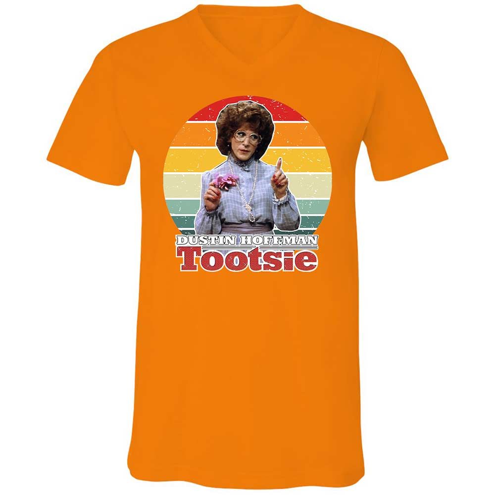 Unisex V-Neck T-Shirt - NCAGKSYR - Orange - 7