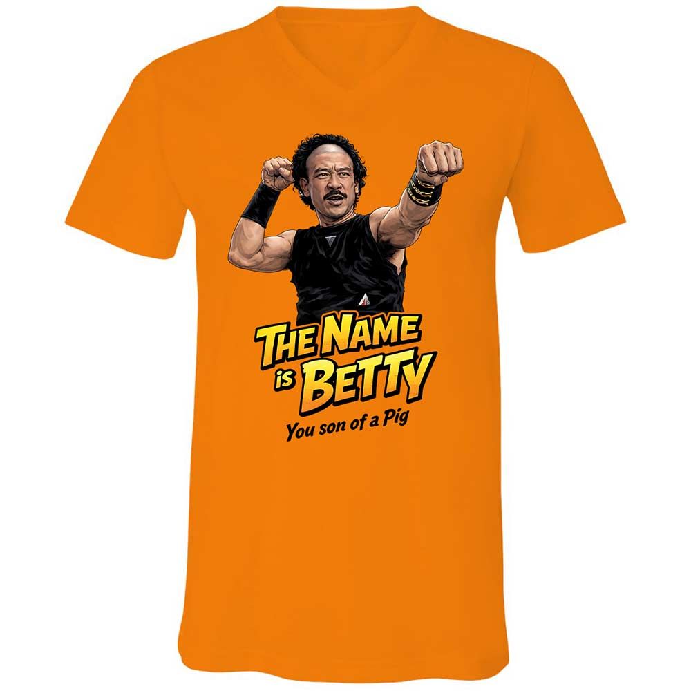Unisex V-Neck T-Shirt - FEF82XHY - Orange - 7