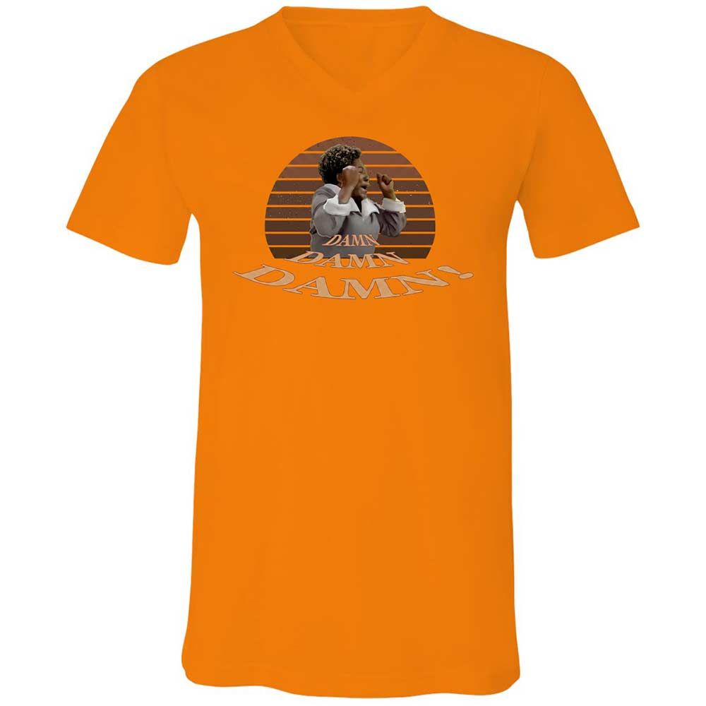 Unisex V-Neck T-Shirt - WFFFZ6DF - Orange - 7