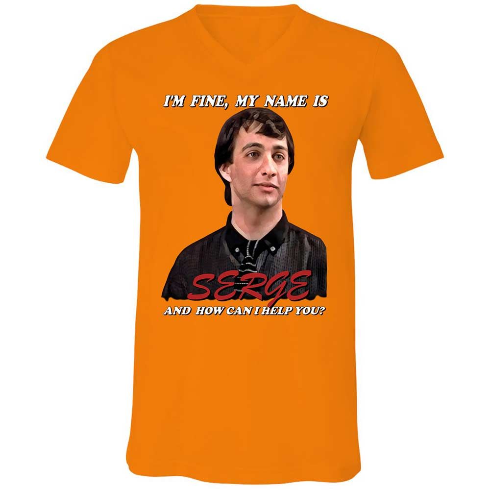 Unisex V-Neck T-Shirt - YHW5NX5S - Orange - 7