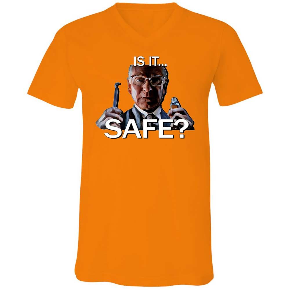 Unisex V-Neck T-Shirt - RNASDEM8 - Orange - 7