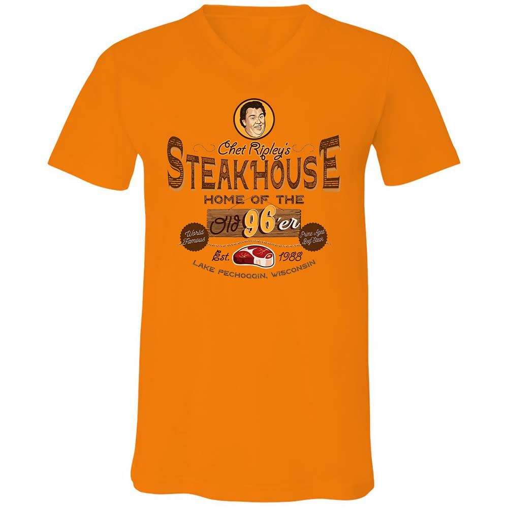 Unisex V-Neck T-Shirt - FFY6KWTR - Orange - 7