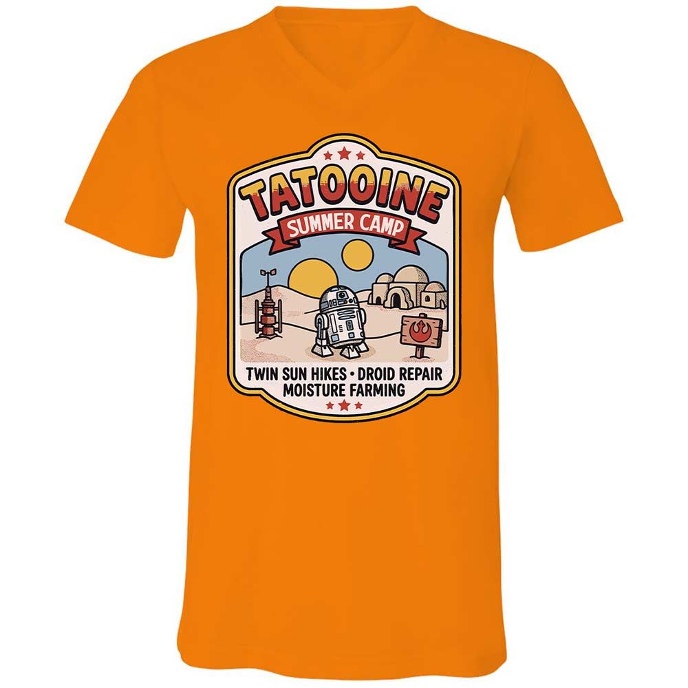 Unisex V-Neck T-Shirt - DC97NUJE - Orange - 7