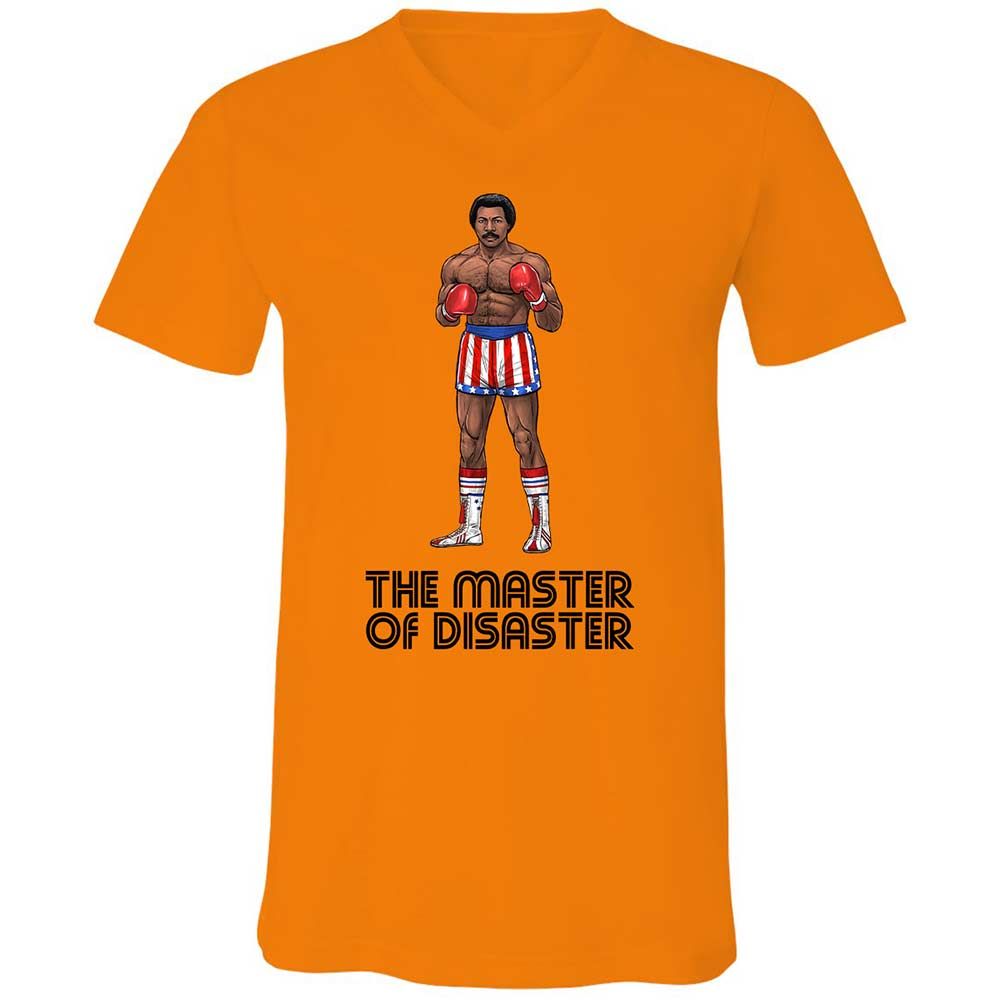 Unisex V-Neck T-Shirt - W3V7PSTU - Orange - 7