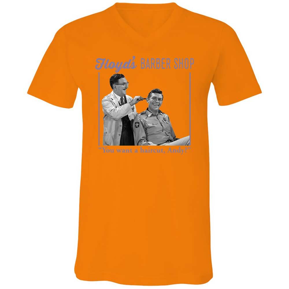Unisex V-Neck T-Shirt - 7GGXYFWT - Orange - 7