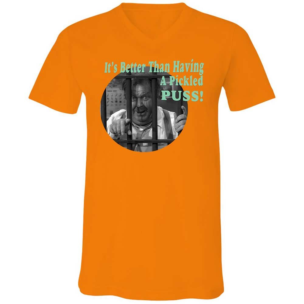 Unisex V-Neck T-Shirt - 4NK3H2BA - Orange - 7