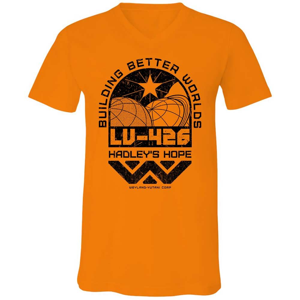 Unisex V-Neck T-Shirt - 49LNVHDF - Orange - 7