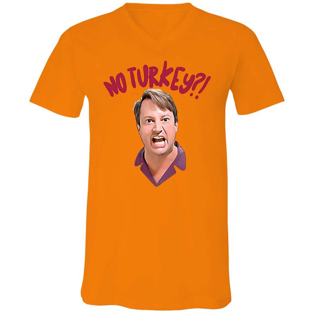 Unisex V-Neck T-Shirt - HMFGFSAA - Orange - 7