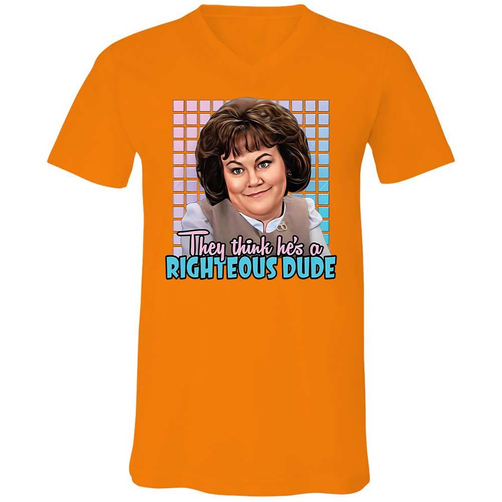 Unisex V-Neck T-Shirt - DX53F49G - Orange - 7
