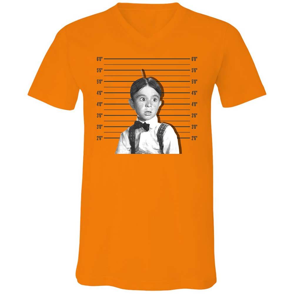 Unisex V-Neck T-Shirt - M89Y22R8 - Orange - 7