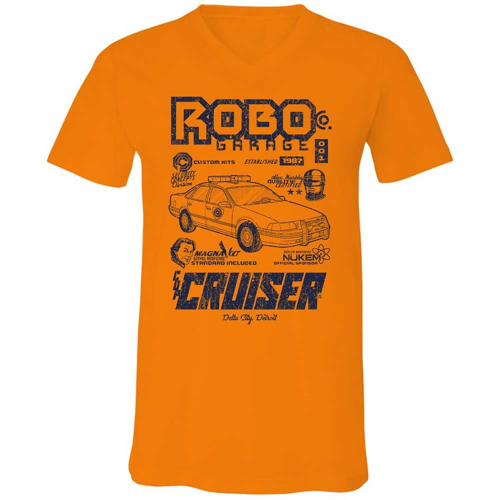 Unisex V-Neck T-Shirt - FU7SPXAV - Orange - 7