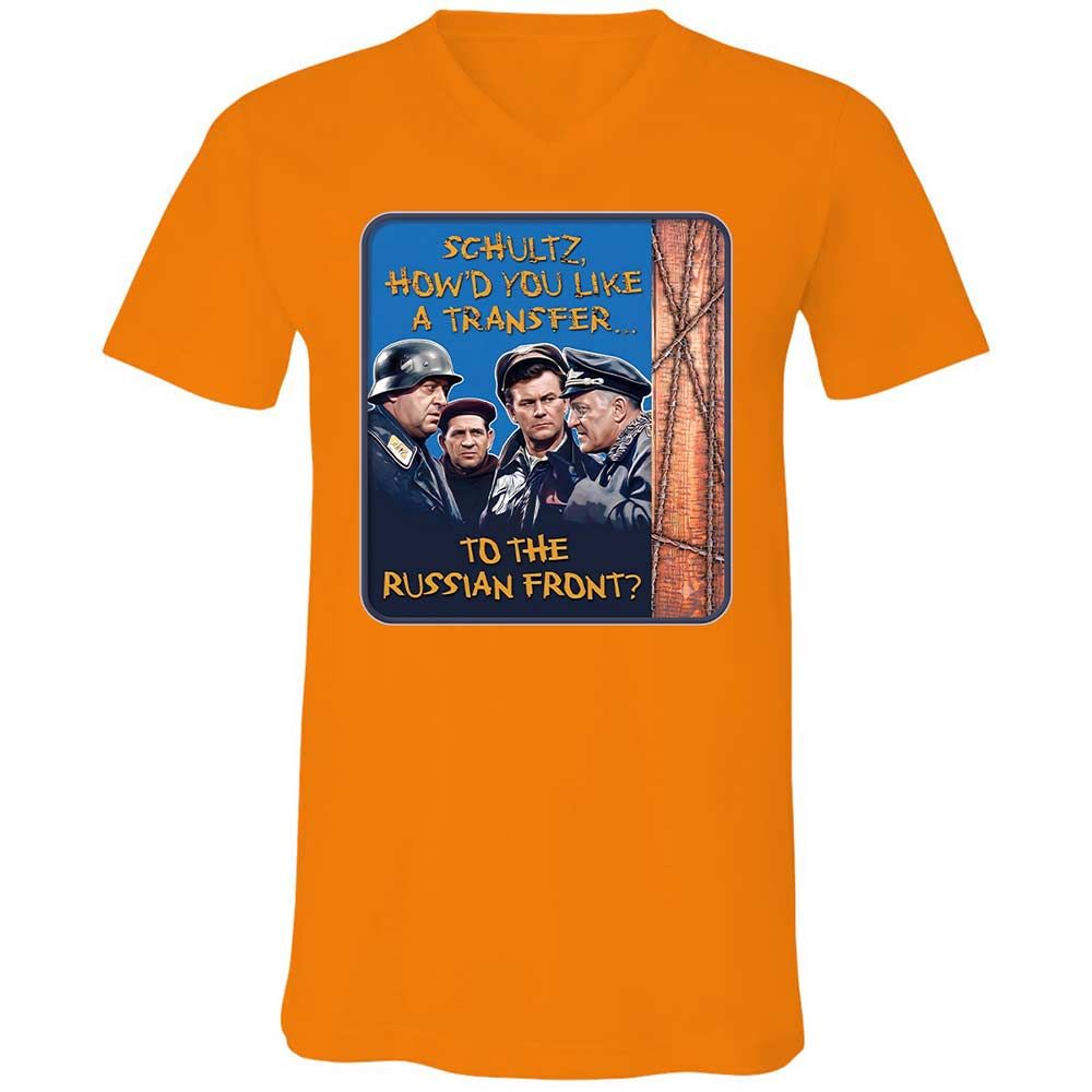 Unisex V-Neck T-Shirt - ZRPDKZGT - Orange - 7