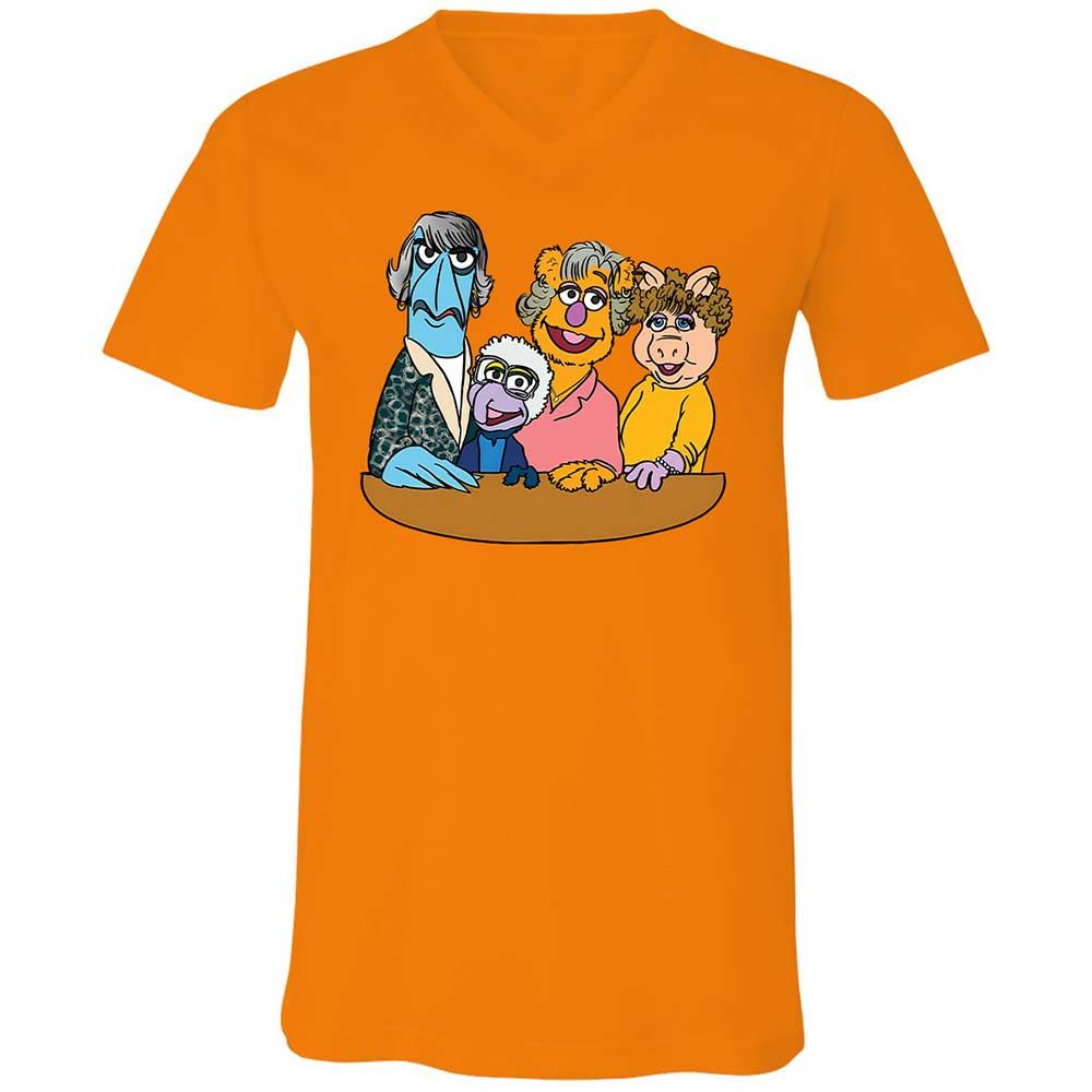 Unisex V-Neck T-Shirt - 8N91VZ57 - Orange - 7