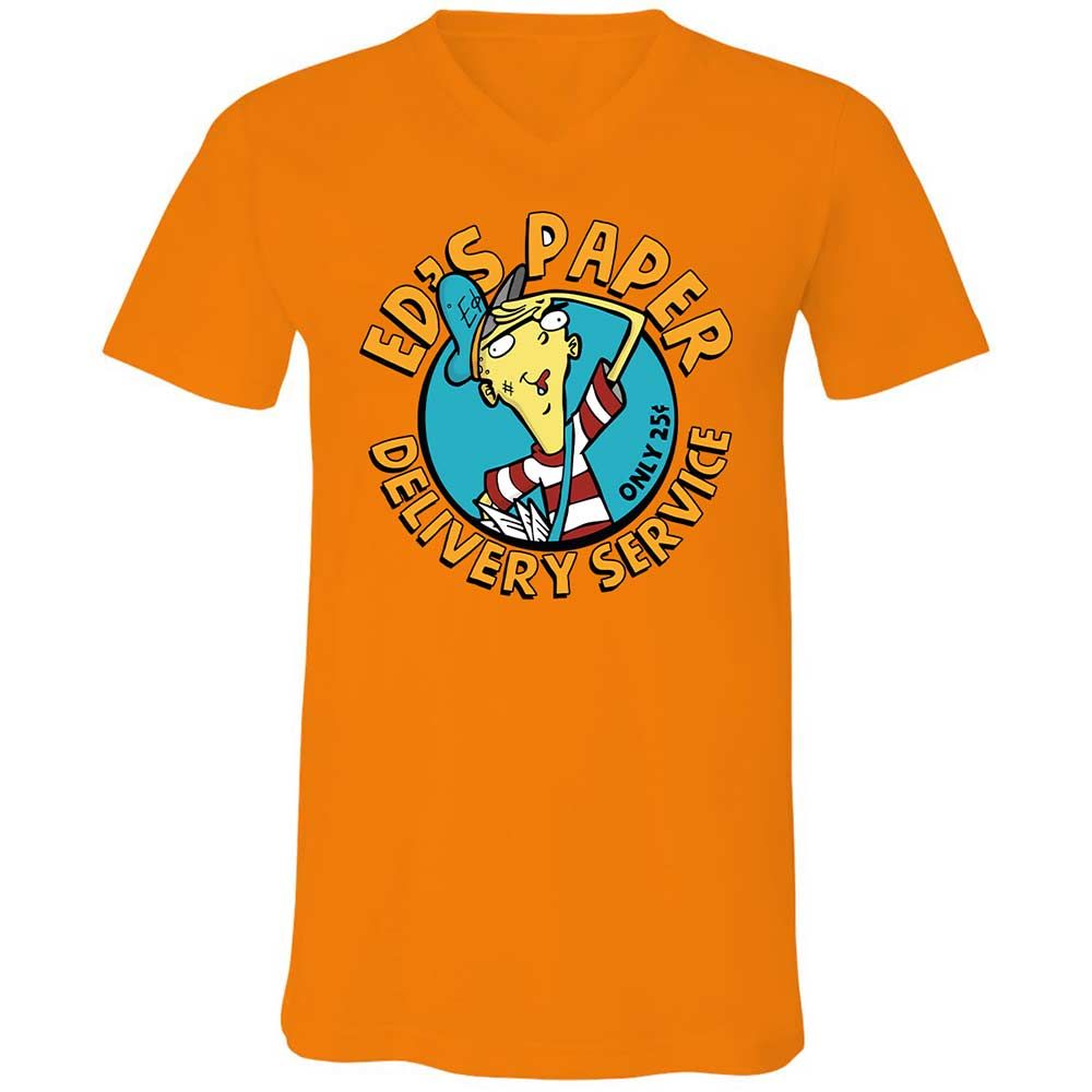 Unisex V-Neck T-Shirt - M6CTV62E - Orange - 7