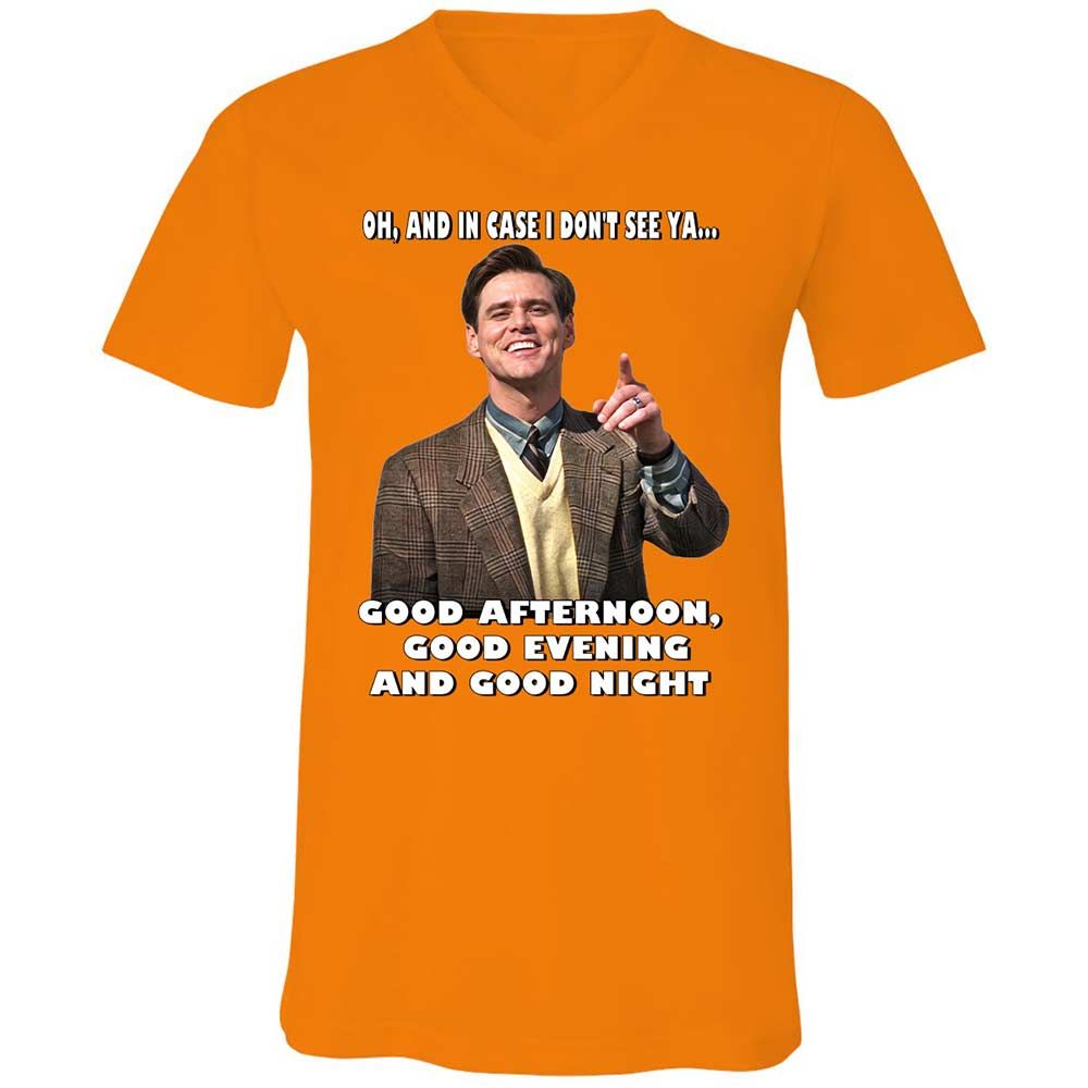 Unisex V-Neck T-Shirt - A7Y3ZZX3 - Orange - 7