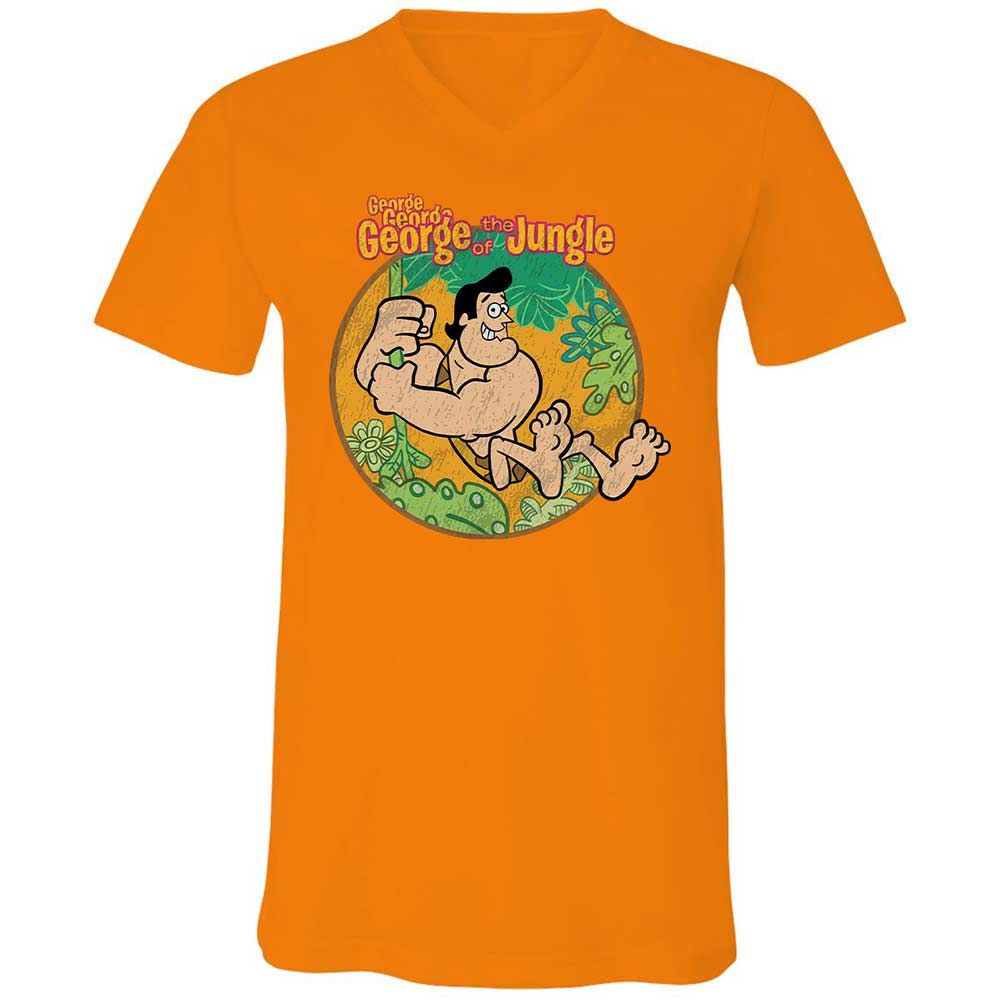 Unisex V-Neck T-Shirt - CK6KDF6D - Orange - 7