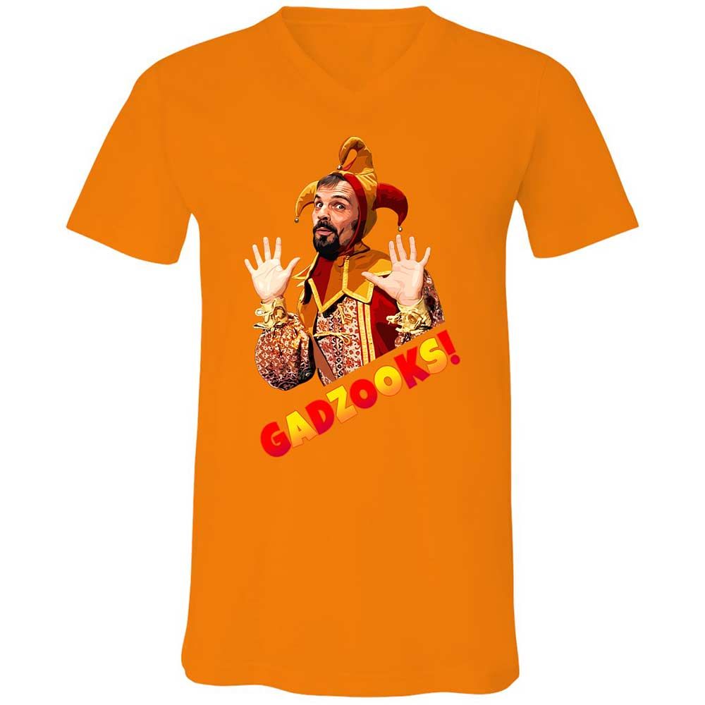 Unisex V-Neck T-Shirt - U8NDSKK3 - Orange - 7