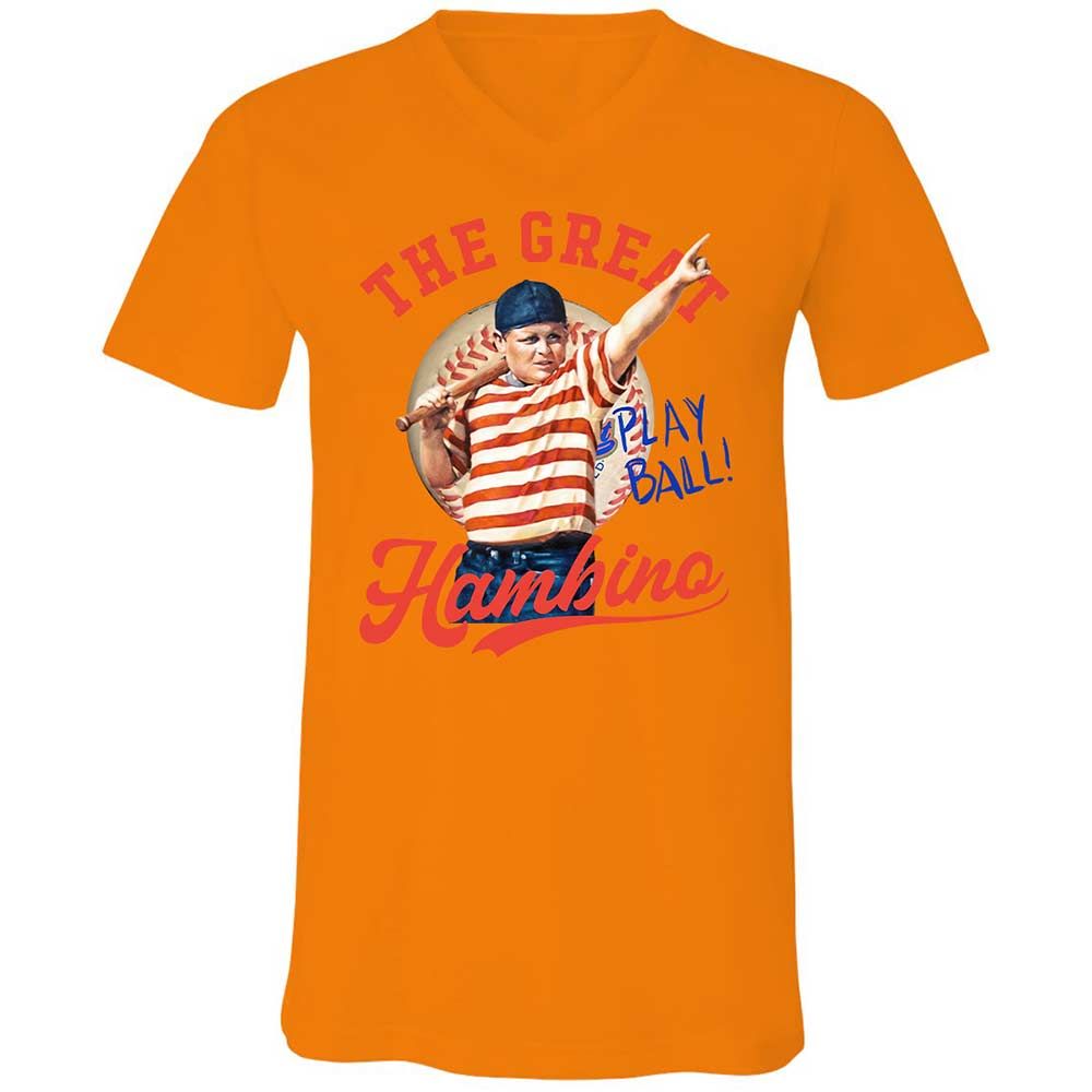 Unisex V-Neck T-Shirt - RRTYDV6Q - Orange - 7
