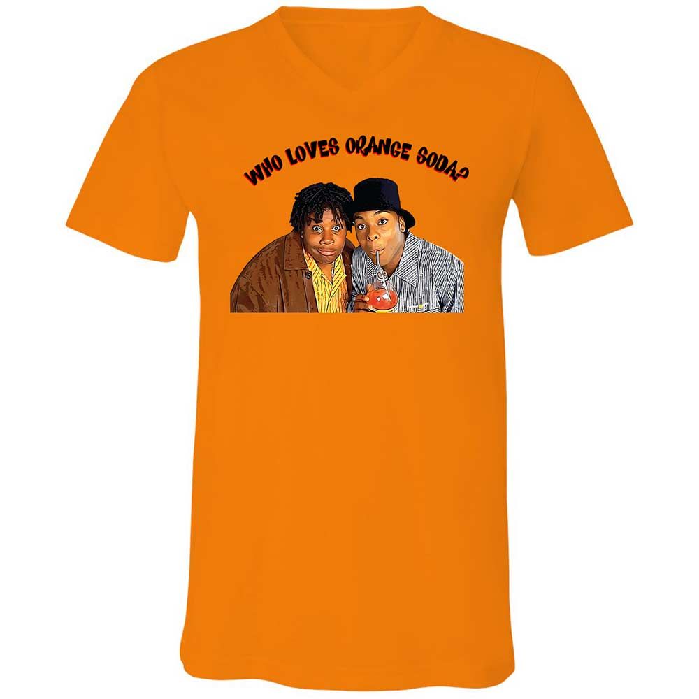 Unisex V-Neck T-Shirt - 6QLHPXE3 - Orange - 7