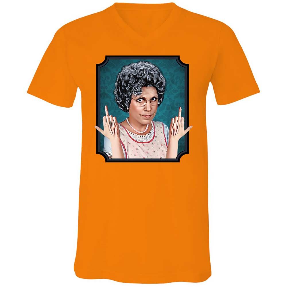 Unisex V-Neck T-Shirt - 16XTM261 - Orange - 7