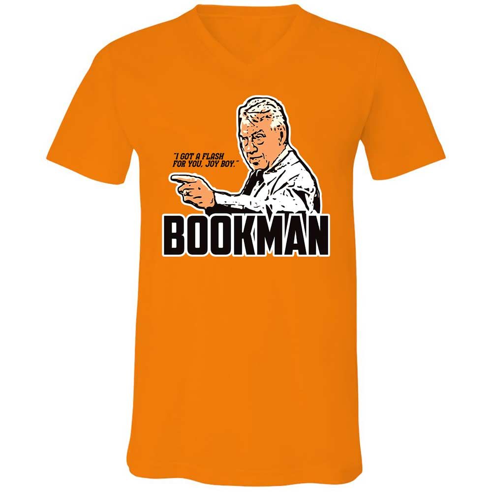 Unisex V-Neck T-Shirt - UJK49UVD - Orange - 7
