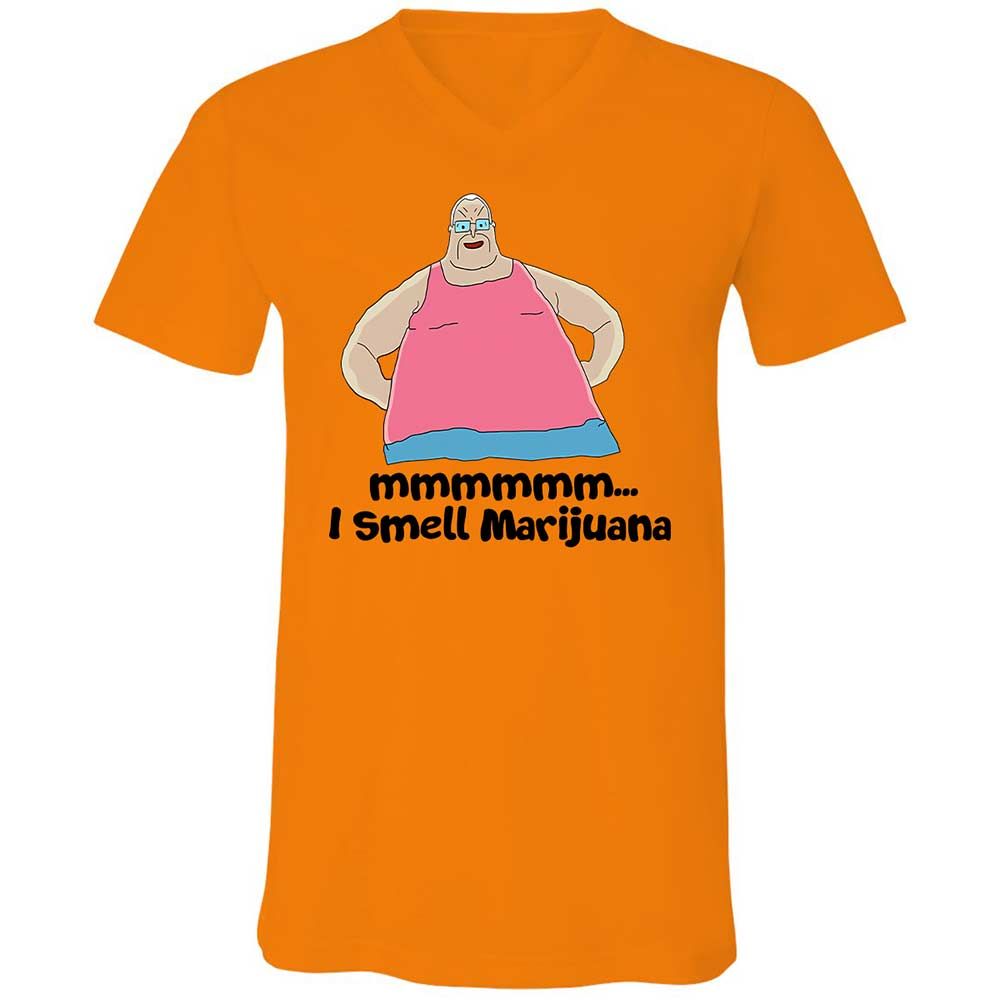 Unisex V-Neck T-Shirt - D3FQMEXJ - Orange - 7