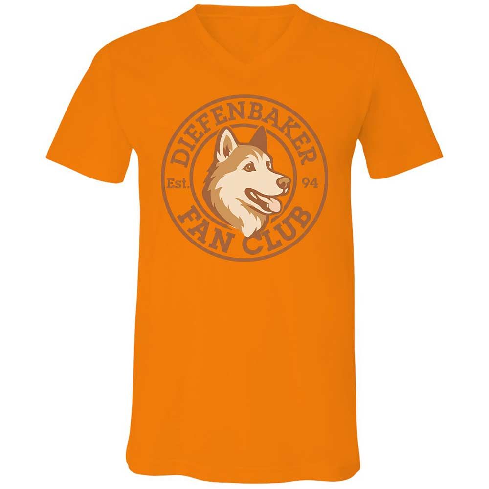 Unisex V-Neck T-Shirt - RFMCS77Z - Orange - 7