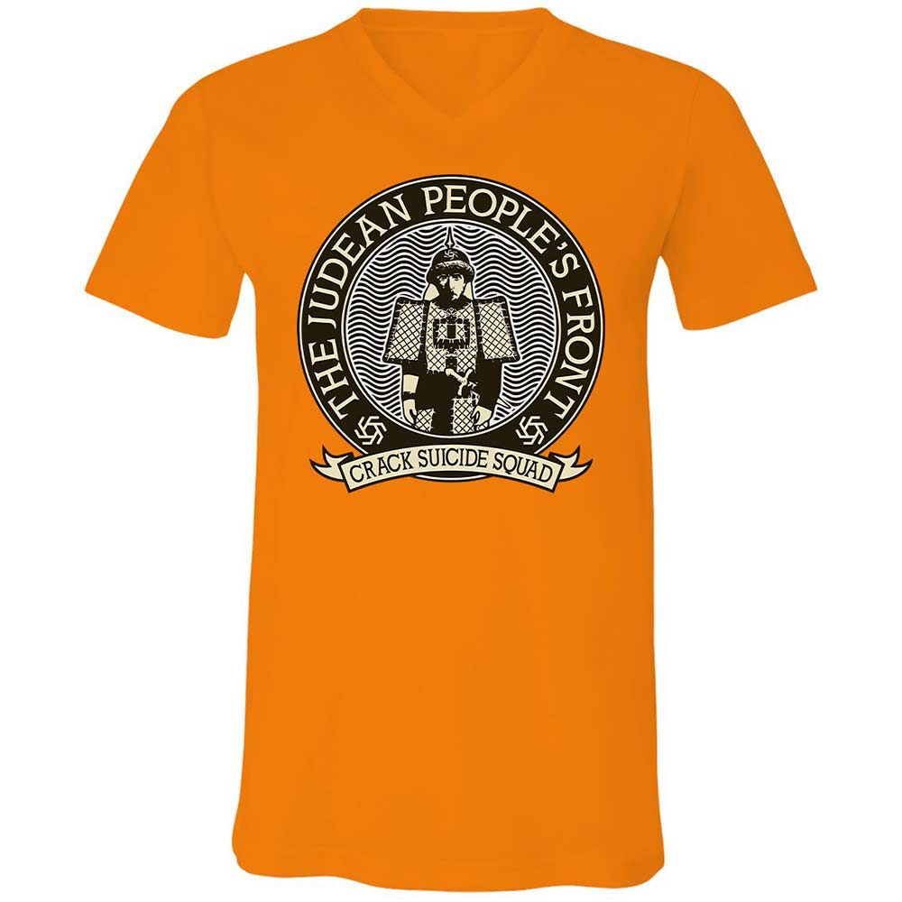 Unisex V-Neck T-Shirt - ZSWCV9KZ - Orange - 7