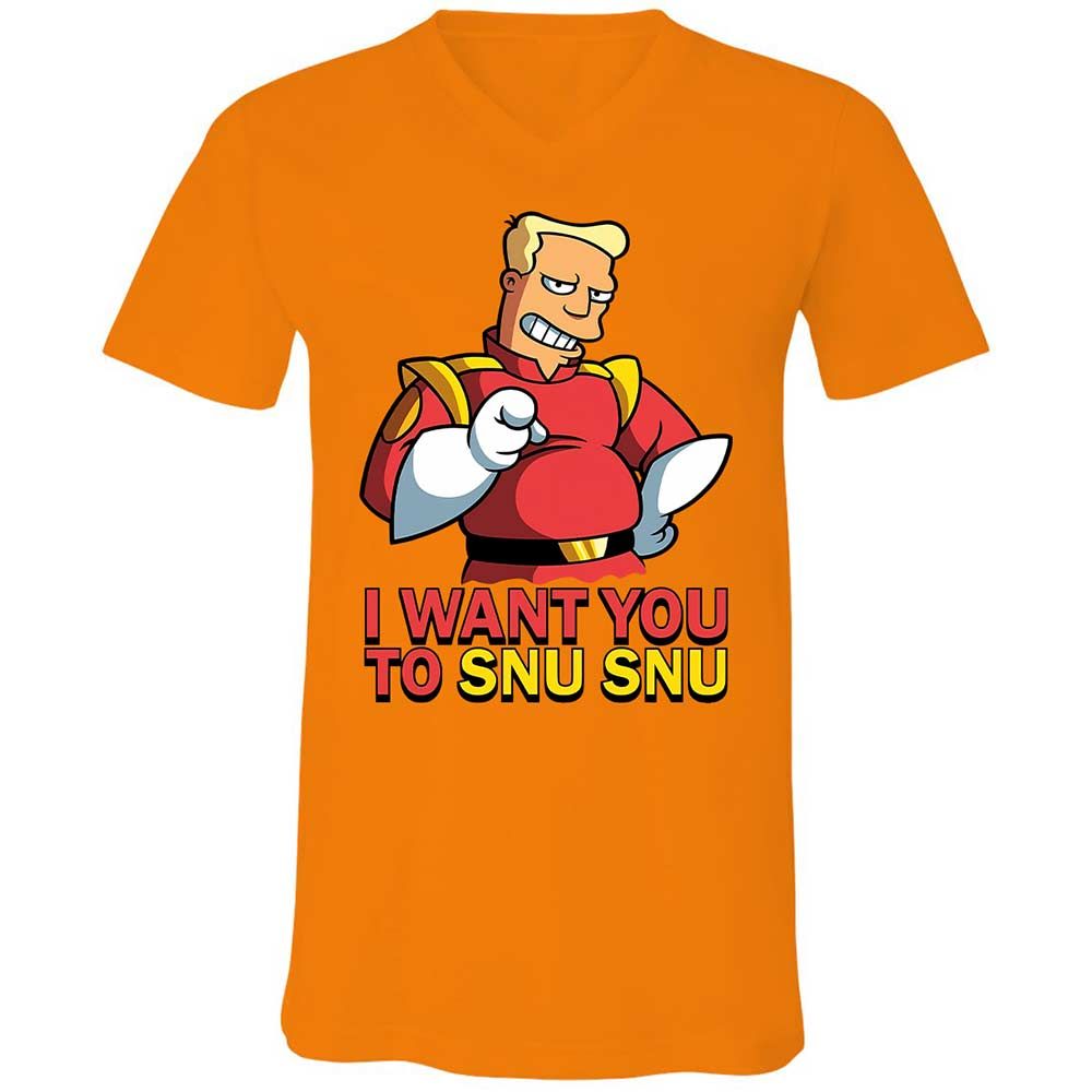 Unisex V-Neck T-Shirt - CKA7TG9V - Orange - 7