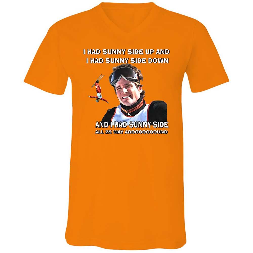 Unisex V-Neck T-Shirt - 3X3Y954S - Orange - 7