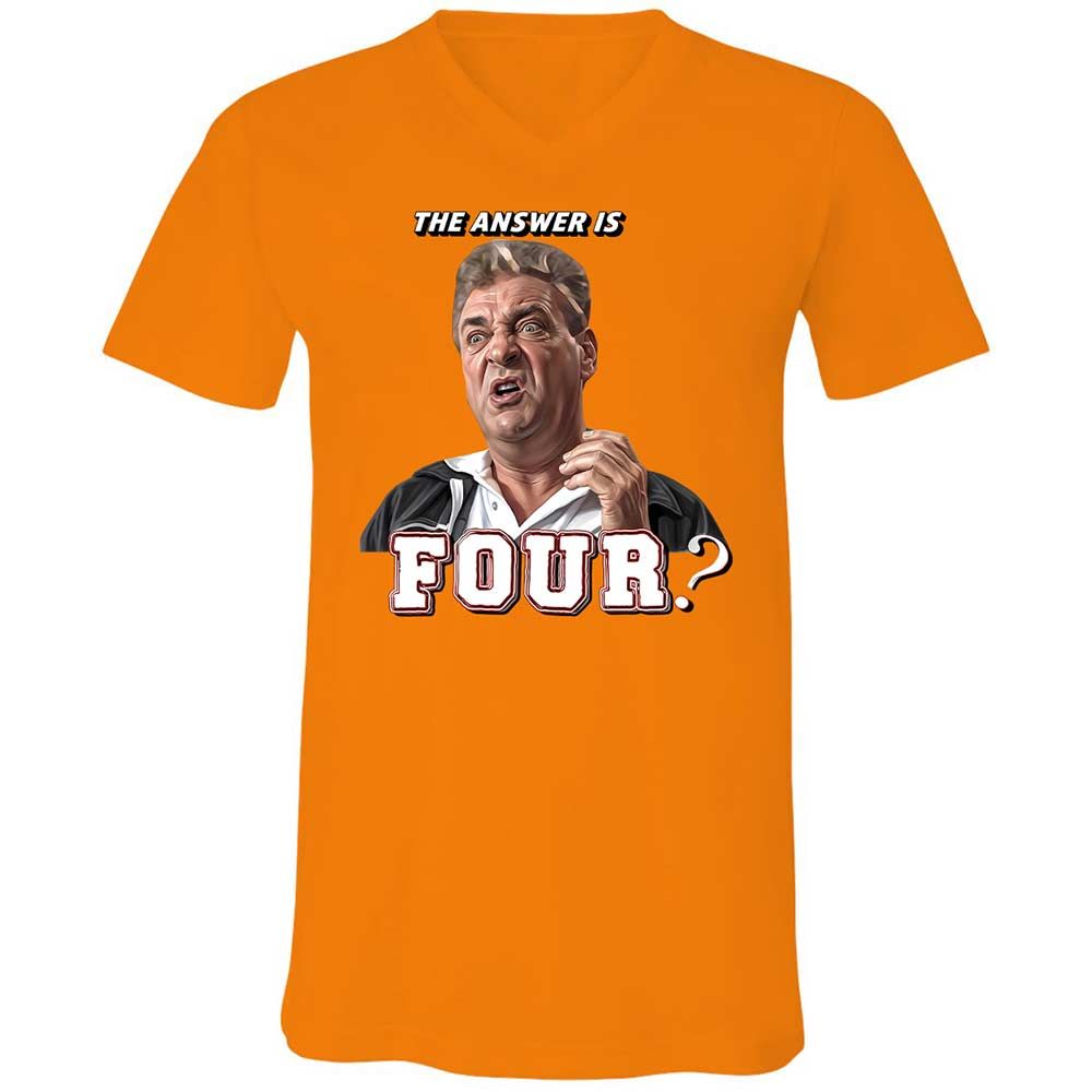 Unisex V-Neck T-Shirt - LY8AJXYW - Orange - 7