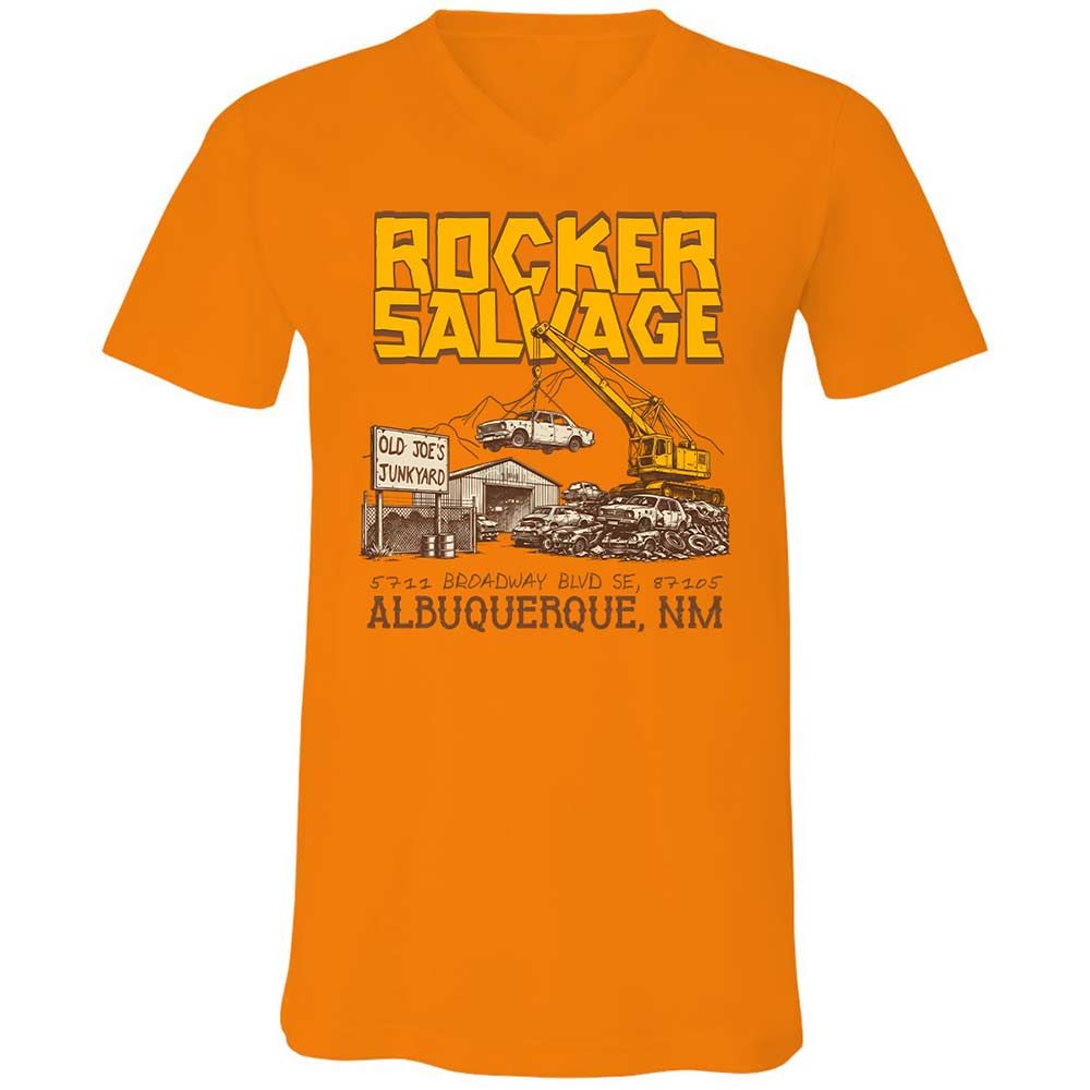 Unisex V-Neck T-Shirt - SW93D7BT - Orange - 7