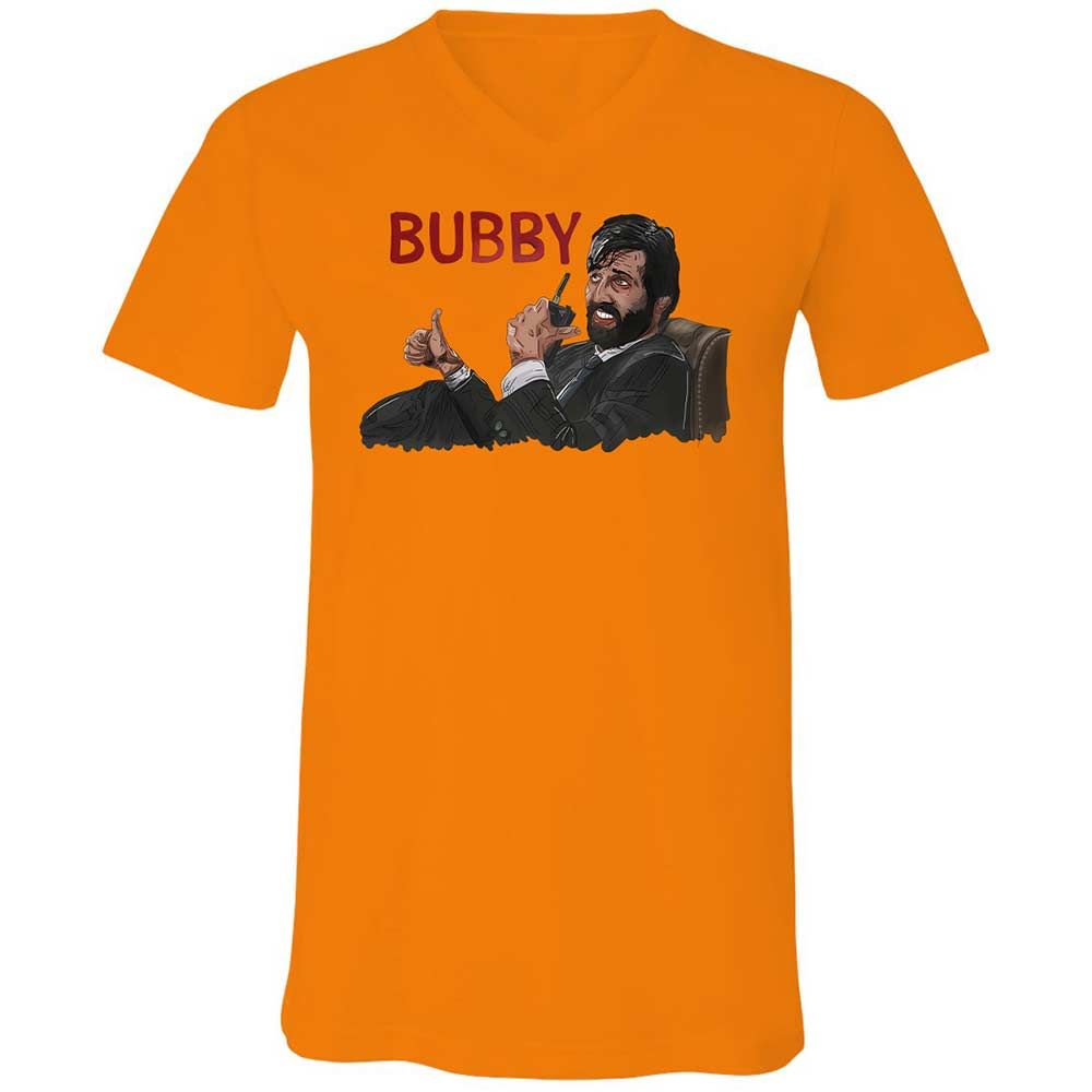 Unisex V-Neck T-Shirt - 7LNYNKHQ - Orange - 7