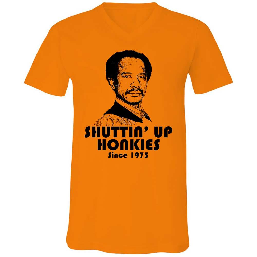 Unisex V-Neck T-Shirt - 3W5CUR5W - Orange - 7