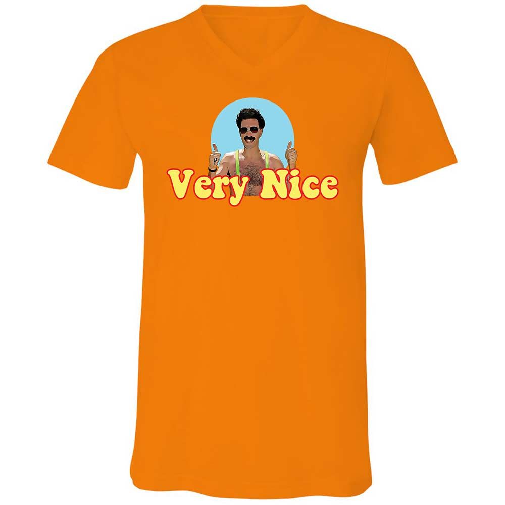 Unisex V-Neck T-Shirt - 26JEALWZ - Orange - 7