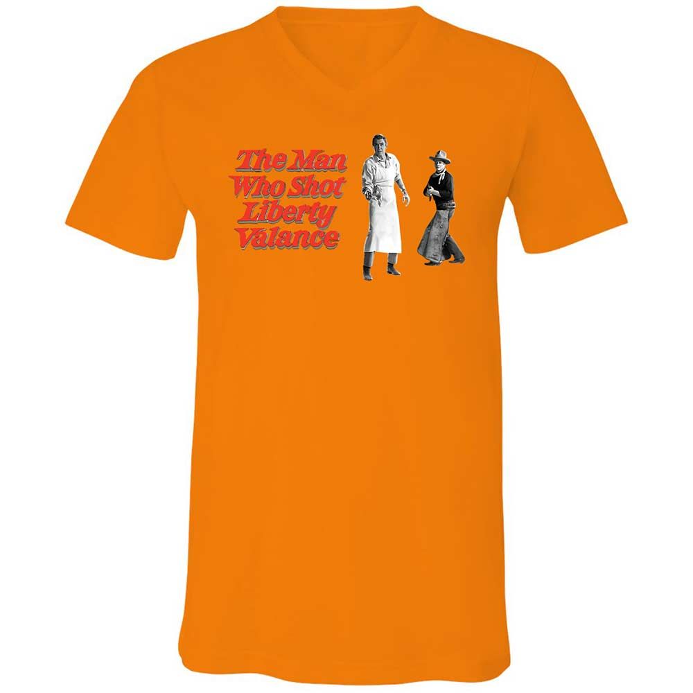 Unisex V-Neck T-Shirt - ZPTVDD4X - Orange - 7
