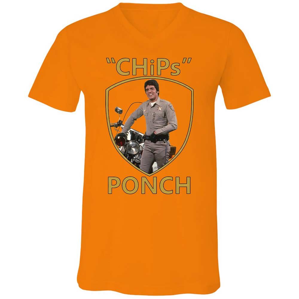 Unisex V-Neck T-Shirt - WMYD9CXL - Orange - 7
