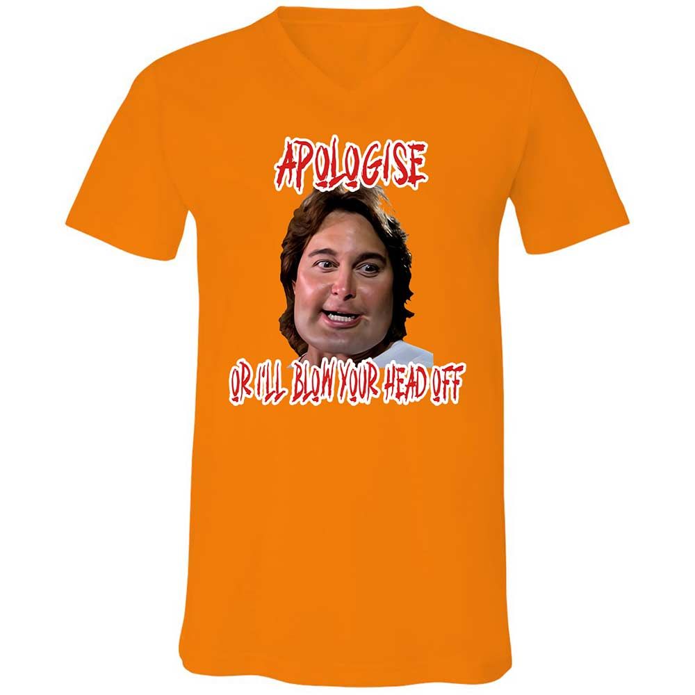 Unisex V-Neck T-Shirt - 5HCA5673 - Orange - 7