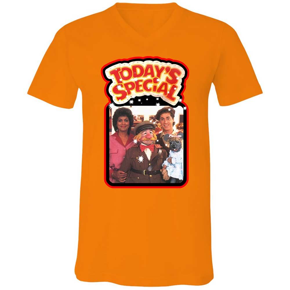 Unisex V-Neck T-Shirt - 3SAXVY7Q - Orange - 7