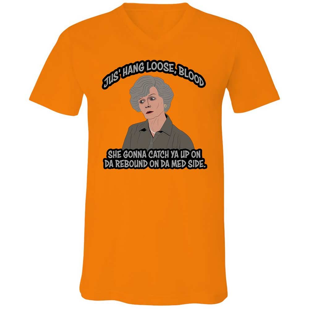 Unisex V-Neck T-Shirt - WQ8A7ZQK - Orange - 7