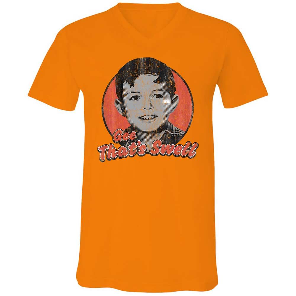 Unisex V-Neck T-Shirt - KXX4PBX3 - Orange - 7