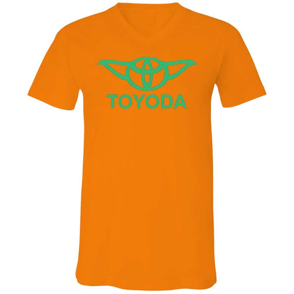 Unisex V-Neck T-Shirt - 5FQ7Y115 - Orange - 7