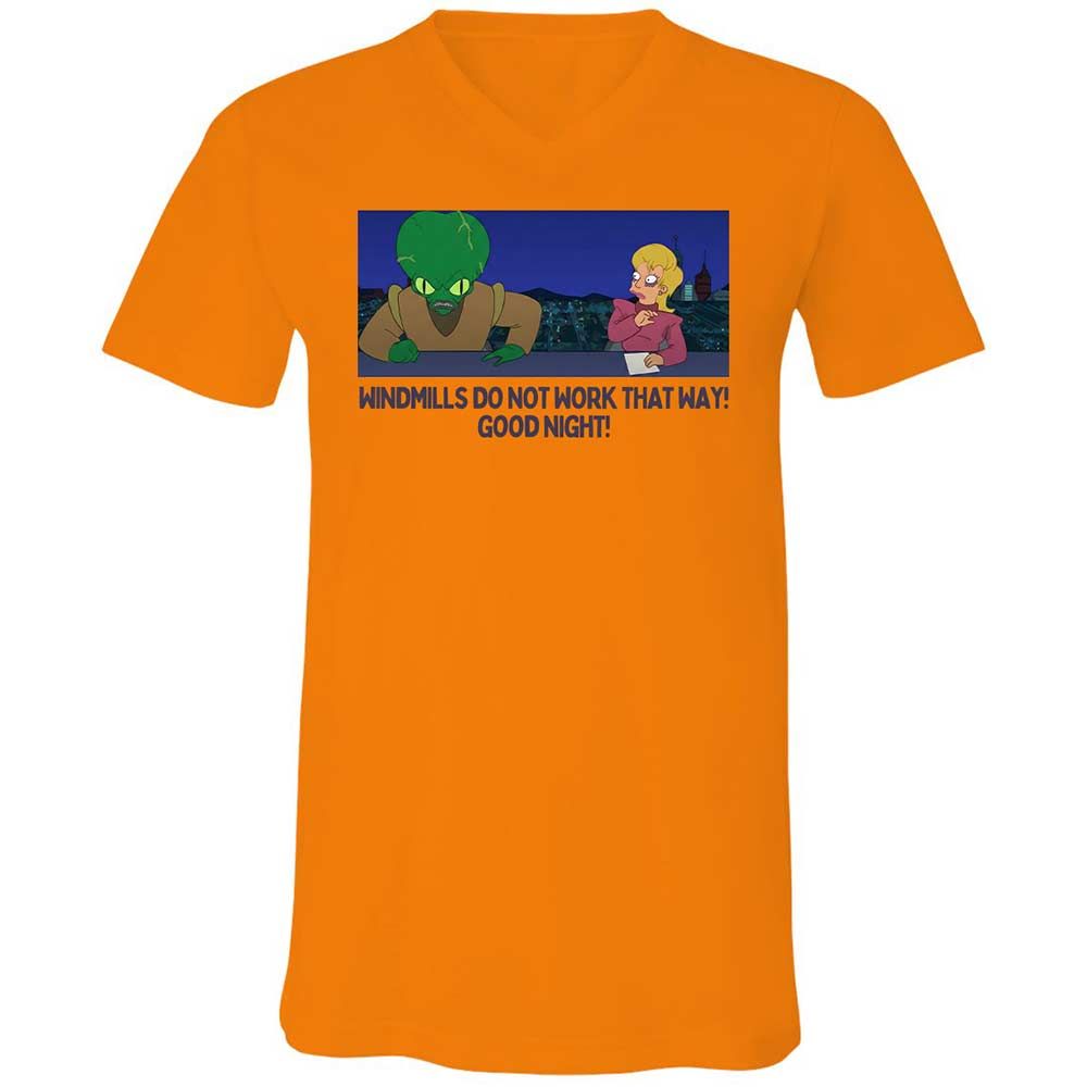 Unisex V-Neck T-Shirt - J9YV6QZ2 - Orange - 7