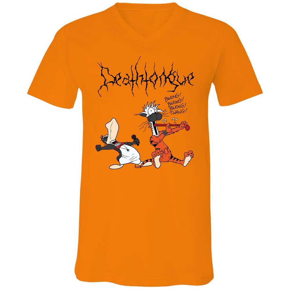 Unisex V-Neck T-Shirt - BV5STU4C - Orange - 7