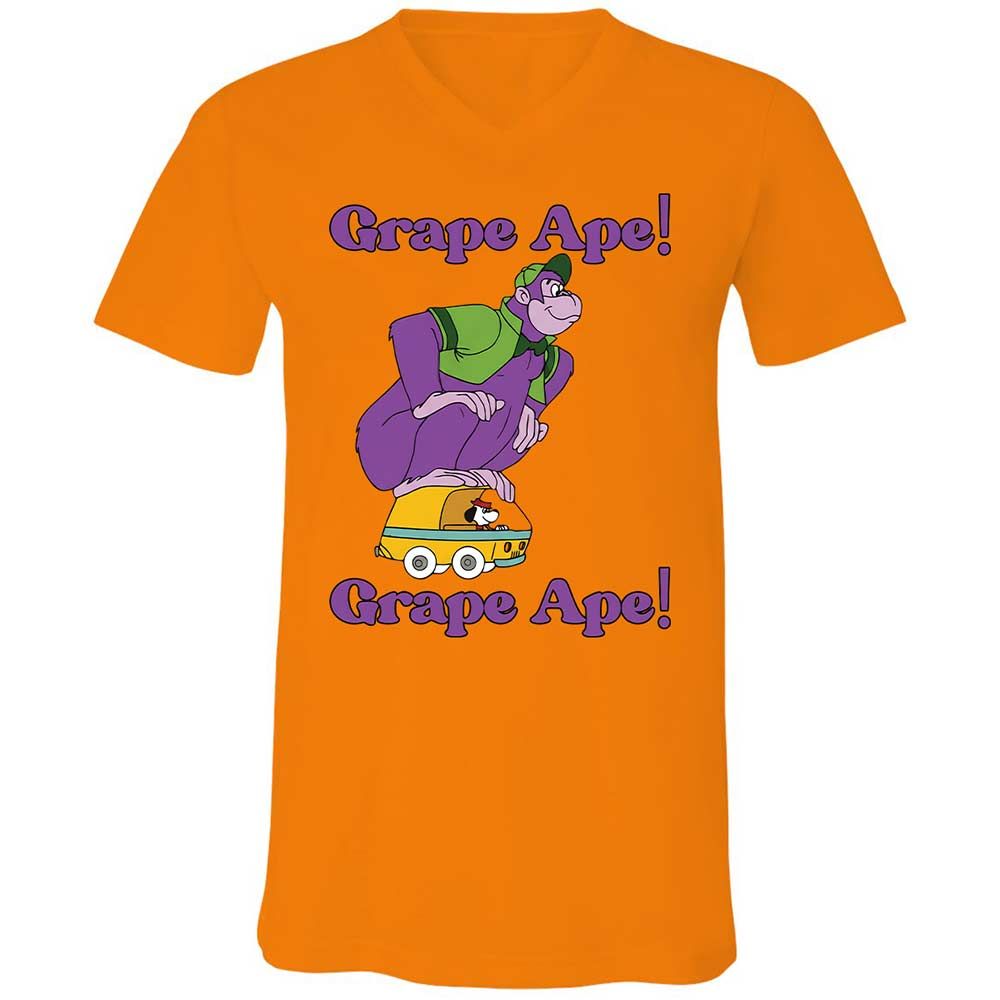 Unisex V-Neck T-Shirt - K4ML1NTP - Orange - 7