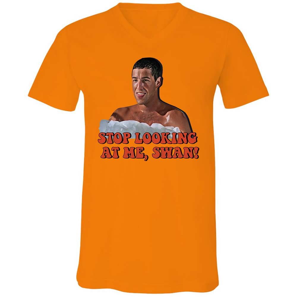 Unisex V-Neck T-Shirt - HS8KDUMF - Orange - 7
